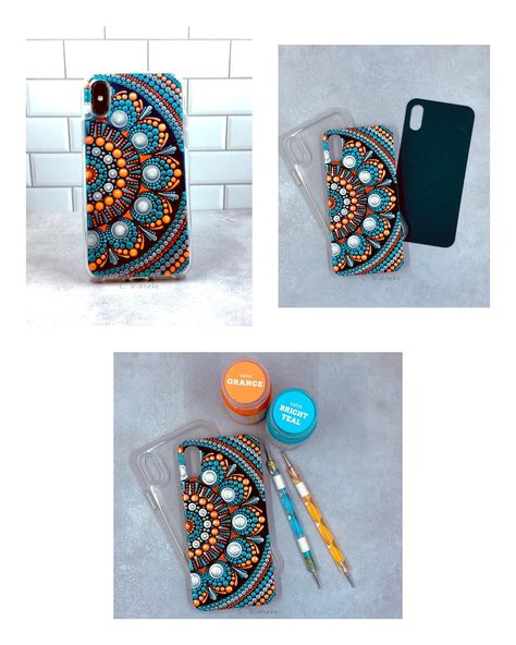 Mandala Dot Art On Mobile Cover, Mobile Cover Mandala Art, Dot Painting Phone Case, Dot Mandala On Phone Cover, Dot Mandala Phone Case, Diy Resin Phone Case, Mandala Phone Case, Mandala Book, Phone Case Diy Paint