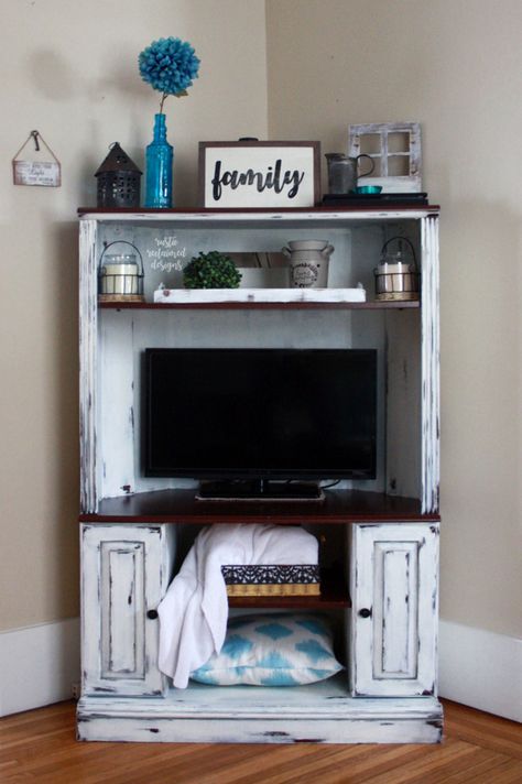 Repurposed Tv Stand, Country Tv Stand, T V Stand, Tv Stand Makeover, Corner Stand, Farmhouse Tv, Build Projects, Farmhouse Tv Stand, Entertainment Center Kitchen