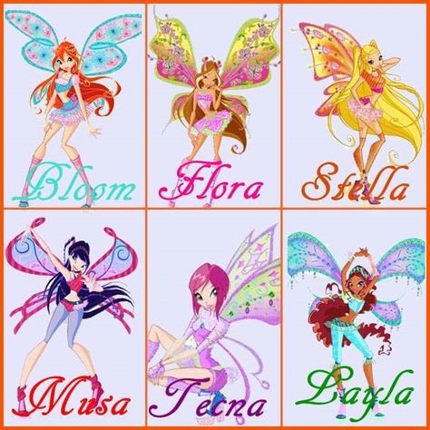 Winx Club Characters With Names, Winx Club Members Names, Winx Characters Names, Winx Club Names, Las Winx Club, Wind Club, Winx Cosplay, Mean Girls Halloween, Fairy Names