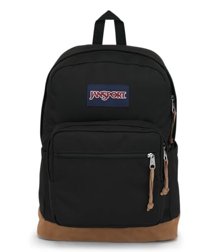 JanSport Right Pack Backpack - Durable Daypack with Padded 15" Laptop Sleeve, Spacious Main Compartment & Integrated Water Bottle Pocket - Black Jansport Backpacks Black, Black Jansport Backpacks, Black Jansport, Jansport Backpacks, Jansport Right Pack, Mochila Jansport, Shoes Wishlist, Backpack Ideas, Swimsuit Cover Up Dress