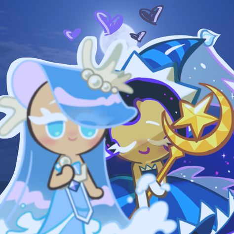 Sea Moon Cookie Run, Seafairy X Moonlight Cookie Run, Moonlight X Sea Fairy Cookie, Cookie Run Kingdom Sea Fairy X Moonlight, Seafairy X Moonlight, Sea Fairy And Moonlight Cookie, Moonlight Cookie X Sea Fairy, Seamoon Cookie Run, Sea Fairy Cookie X Moonlight Cookie