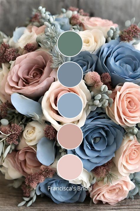 June Wedding Colors Purple, Rose Gold Color Palette Wedding, 2024 Wedding Color Palette, Blue Colour Palette Wedding, Beach Wedding Colour Scheme, Wedding Colour Palettes Summer, Pastel Wedding Theme Color Schemes, Purple Wedding Color Schemes, August Wedding Colors Palette