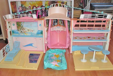 Barbie Dream House 2000s, Barbie House 2000s, Barbie Cruise Ship, Cruse Ship, Barbie Furniture 90s, Barbie Dollhouse 2000s, Cruise Ships Interior, Project Mc2, Childhood Memories 2000