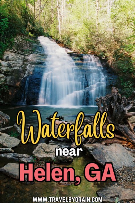 See 6 beautiful waterfalls near Helen, Georgia! All 6 waterfall hikes are less than an hour's drive from downtown Helen and make the perfect day trip if you want to explore beyond the mountain town. Read more for visiting and hiking tips! Hikes Near Helen Ga, Helen Georgia Hiking, Things To Do In Helen Georgia, Helen Ga Things To Do In, Helen Georgia, Helen Ga, Rv Trip, North Georgia Mountains, Waterfall Hikes