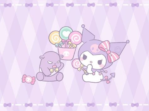 Kuromi Wallpapers, Kuromi Y Melody, Kuromi Stuff, Hello Kitty Colouring, Free Watercolor Flowers, My Kuromi, Hello Kitty Colouring Pages, My Melody Wallpaper, Glittery Wallpaper