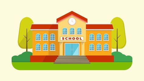 Building Vector, School Building, Premium Vector, Graphic Resources, Read More, Vector Illustration, Trees, Building, Pins