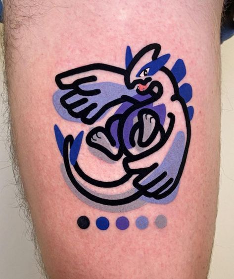 Lugia Tattoo, Lugia Pokemon, Minion Tattoo, Gengar Tattoo, Pixel Tattoo, Pikachu Tattoo, Bunny Tattoos, King Tattoos, Fantasy Tattoos