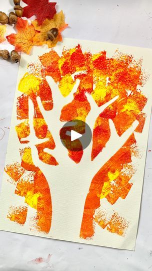 2.7K views · 95 reactions | SPONGE PAINTED FALL TREE • Sponges • Brown construction paper • White card stock • Painter tape • Washable kids paint AGE: 2 years old +  MESS Level: medium  DIFFICULTY TO CREATE: easy SKILLS DEVELOPED: hand-eye coordination, fine motor skills, imaginative play, creativity. _____________ PLaY 🌈CReaTivEly #happytoddlerplaytime | Mandisa | Easy Activities for Toddlers & Kids | Christian Davis · Pipes Easy Activities For Toddlers, Sponge Painting, Fall Tree, Easy Activities, Old Paintings, Construction Paper, Painters Tape, Play Activities, Autumn Trees