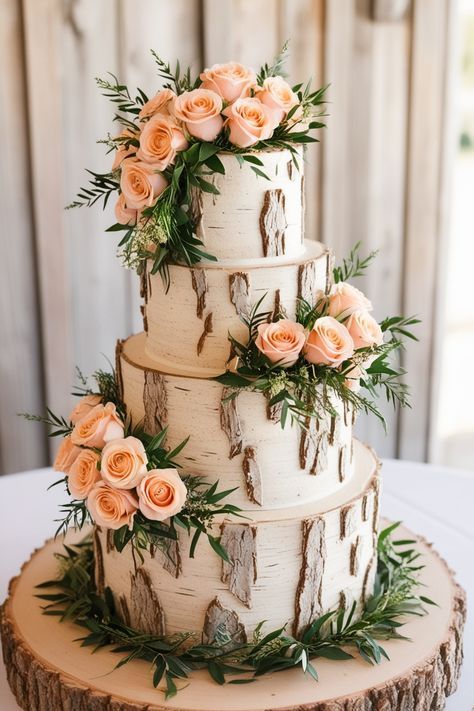 Wedding Cake Ideas Rustic, Simple Rustic Wedding Cake, Barn Wedding Cakes, 2026 Wedding, Girls First Birthday Cake, 2 Tier Wedding Cakes, 4 Tier Wedding Cake, Birthday Cake Decorating Ideas, Country Wedding Cakes