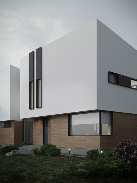 Minimal Facade Design, Villa Facade Design, Modern Minimalist House, Paint Color Ideas, Facade Architecture Design, Modern Villa Design, Exterior Paint Color, Modern House Facades, Modern Exterior House Designs