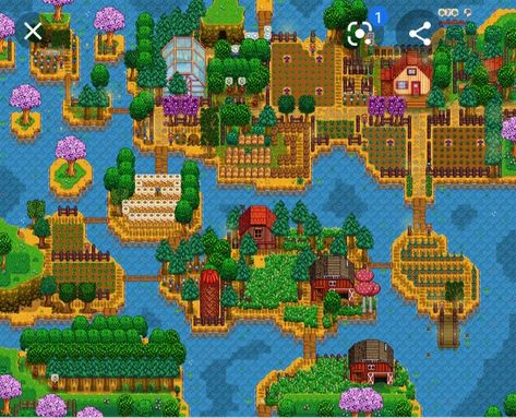 Riverland Farm Layout, Stardew Valley Riverland, Stardew Valley Riverland Farm Layout, Craft Useful, Stardew Farms, Live Off The Land, Haunted Maze, Stardew Valley Layout, Stardew Valley Tips