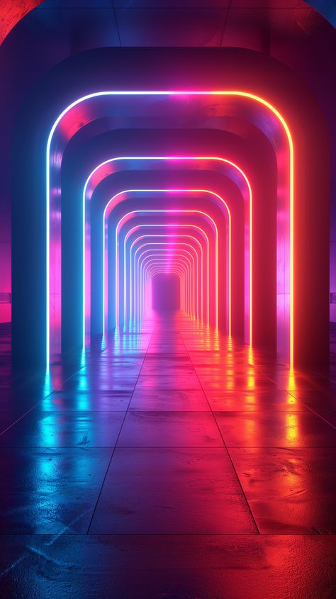 Step into the future. Perfect for iPhone and Android users looking to add a sci-fi touch to their day with just a swipe! 🚀 Neon Light Background, Neon Tunnel, Tunnel Wallpaper, Sci Fi Background, Presentation Deck, Beautiful Profile Pictures, Bling Wallpaper, Neon Nights, Wallpaper For Iphone