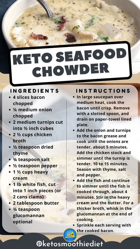 Low Carb Keto Dinner, Seafood Chowder Recipe, Easy Low Carb Dinner, Dinner Recipes Keto, Chowder Recipes Seafood, Keto Seafood, Zucchini Recipes Healthy, Keto Dinner Recipes, Seafood Chowder