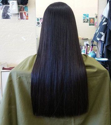 Hair Long Straight, One Length Haircuts, One Length Hair, Shoulder Haircut, Trendy Hair Color, Trendy Hair, Long Black Hair, Long Straight Hair, Hair Long