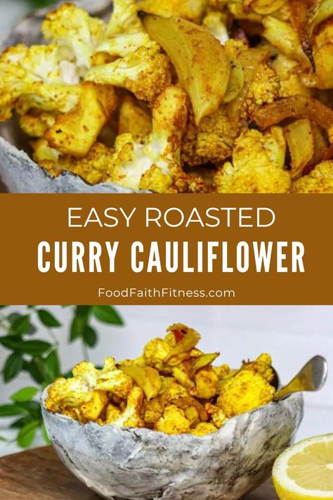 Roasted Curry Cauliflower is an easy, healthy way to add some exotic East Indian flavors to your snacking repertoire. Curried Cauliflower Soup, Traditional Indian Food, Curry Spices, Cauliflower Curry, Side Dish Recipes Easy, Food Writing, Indian Dishes, Healthy Vegetarian, Full Meal Recipes