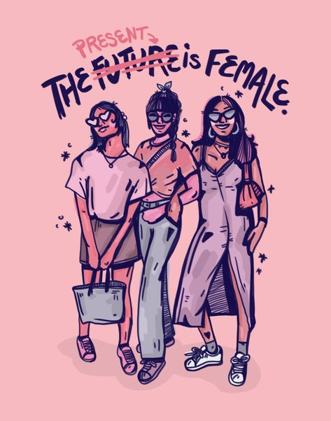 THE FUTURE IS NOW!!! happy international womens day, bbs!!!! xx insta @bykellymalka Greek Graphics, Aoii Sorority, Feminist Af, Delta Chi, Alpha Gam, The Future Is Female, Future Is Female, Alpha Xi, Girls Support Girls