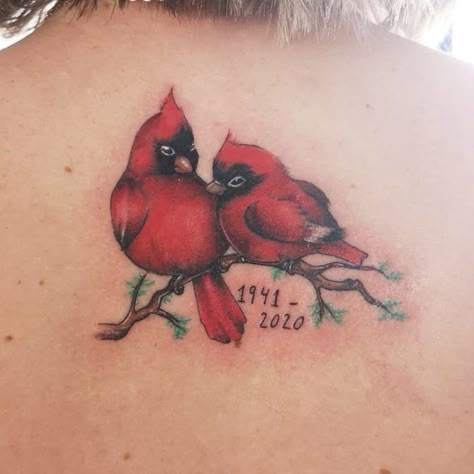 101 best cardinal tattoo designs you need to see! | Outsons | Men's Fashion Tips And Style Guide For 2020 | Cardinal tattoos, Red bird tattoos, Remembrance tattoos Bird Tattoos For Couples, Cardinal Tattoo Memorial Grandparents, Cardinal Tattoo Memorial Grandmothers, Redbird Tattoo, Male And Female Cardinal Tattoo, Mimi Tattoo Ideas, Grandmother Memorial Tattoo, In Memory Tattoos Grandparents, Cardnial Tattoo