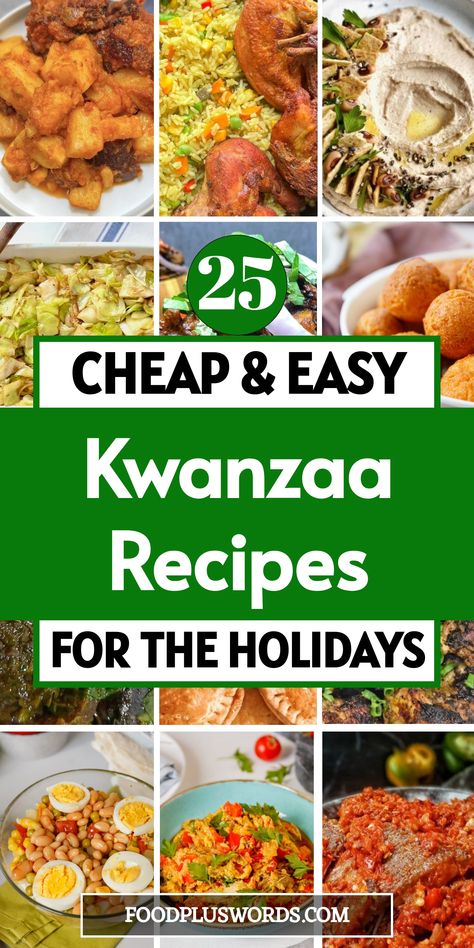 Whether you're looking for traditional Kwanzaa food recipes or modern dishes loved by families worldwide, we've got you covered! Celebrate with a flavorful kwanzaa feast that includes Southern Collard Greens and other easy kwanzaa recipes. From kwanzaa meals to mouthwatering desserts, these ideas are perfect for your holiday celebration. Explore our collection of kid-friendly kwanzaa recipes and snacks to add some fun to the festivities. Kwanzaa Food For Kids, Kwanza Recipe, Kwanzaa Recipes, Christmas Potluck Dishes, Macaroni And Cheese Vegan, Kwanzaa Food, Kwanzaa Crafts, Vegan Sweet Potato Pie, Highest In The Room