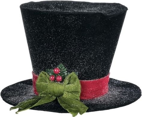 Amazon.com: Sullivans Decorative Snowman Top Hat for Holiday Decor : Home & Kitchen Funny Christmas Hats, Metallic Christmas, Christmas Tree Tops, Snowman Hat, Holiday Hats, Hat Decoration, Halloween Ribbon, Christmas Party Decorations, Patriotic Decorations