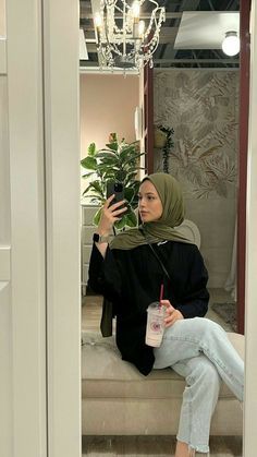 Modal Hijab Style, Hijab Fashion Outfits, Hijabi Fashion Summer, Estilo Hijab, Stile Hijab, Stylish Hijab, Cute Modest Outfits, Muslim Outfits Casual, Hijab Style Casual