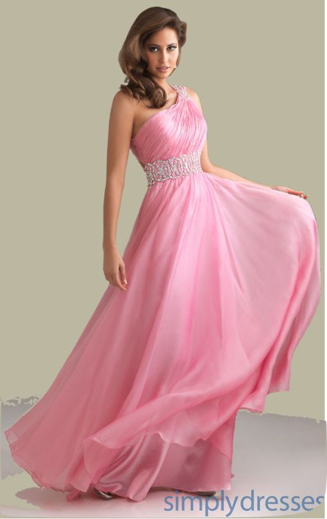 Love this dress Prom Dress 2012, Robes Glamour, One Shoulder Prom Dress, Dresses 2013, Shoulder Dresses, 파티 드레스, Pink Prom Dress, Dream Dresses, Beaded Chiffon