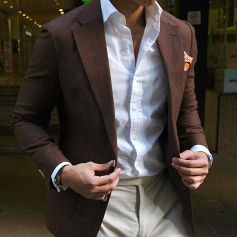 Brown Sport Coat Outfits, Brown Blazer Outfit Men, Brown Blazer Men, Casual Outfit For Men, Casual Friday Outfits, Brown Coat Outfit, Brown Blazer Outfit, Sport Coat Outfit, Brown Sport Coat