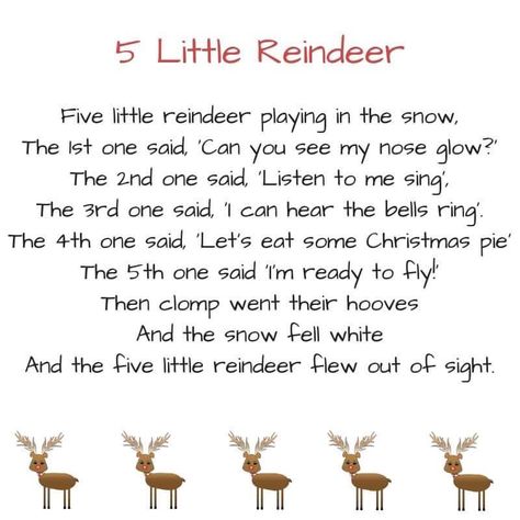 Winter Songs For Preschool, Preschool Fingerplays, Preschool Christmas Songs, Reindeer Song, Circle Activities, Christmas Lesson Plan, Christmas Songs For Kids, Circle Time Songs, Kindergarten Songs