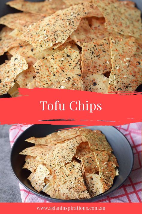 Try this simple and easy Tofu Chips recipe that you can enjoy and munch on it by itself or with a delicious dipping sauce. Recipe by Asian Inspirations. #japaneserecipes #japanesecuisine #Tofu #snack Soy Crumbles Recipes, Tofu Dip Recipes, Vegan Snack Recipes Easy, Tofu Snack Recipes, Raw Tofu Recipes, Tofu Dips, Tofu Appetizer Recipes, Tofu Bread, Tofu Aesthetic