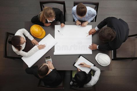 Construction business meeting. Top view of people around table in construction b , #AFF, #meeting, #Top, #Construction, #business, #table #ad Business Meeting Aesthetic, Meeting Aesthetic, Aesthetic Bird, Bird Eye View, Templates Business, Construction Business, In Construction, Graphic Top, Military Men