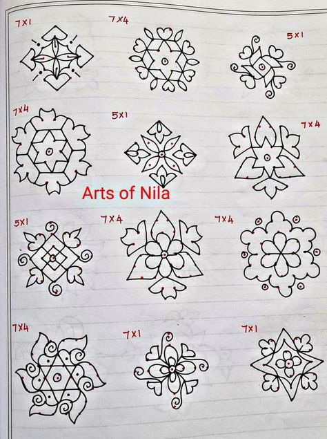 Small Dot Rangoli Designs, Kolam Painting, Raghavendra Swami, Marghazhi Kolam, Simple Rangoli With Dots, Rangoli Designs For Competition, Dot Kolam, Pattern Design Drawing, Peacock Embroidery Designs