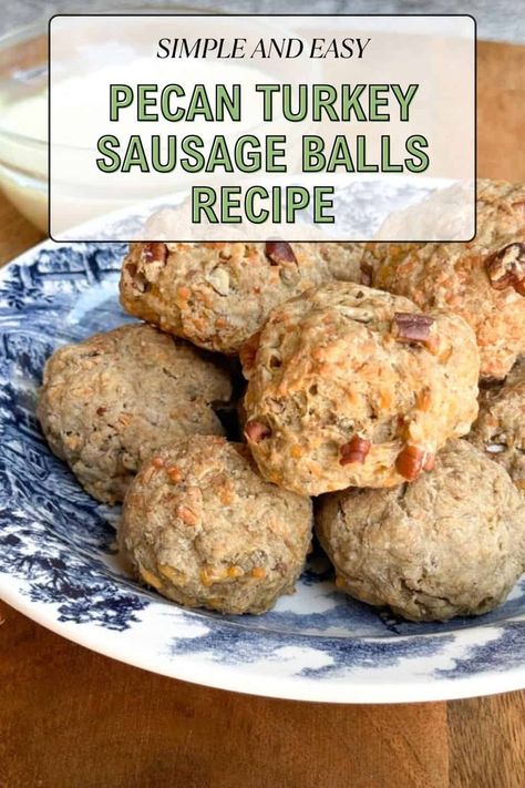 This Pecan Turkey Sausage Balls recipe is the ultimate crowd-pleaser, y'all! We’ve taken the Southern sausage ball and made it better with ground turkey and the nutty crunch of pecans. Easy to make, packed with flavor, and perfect for any occasion! Turkey Sausage Balls, Pineapple Cheese Casserole, Crowd Pleasers Recipes, Sausage Ball, Ground Turkey Sausage, Sausage Balls Recipe, Sausage Balls, Delicious Appetizer Recipes, Pasta Dinners