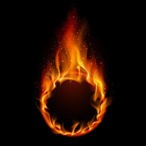 Ring of Fire. Illustration on black background for design , #AD, #Illustration, #Fire, #Ring, #design, #background #ad Heat Illustration, Fire Illustration, Circus Background, Background For Design, Flat Logo Design, Fire Stock, Fire Image, Fire Tattoo, Flame Art