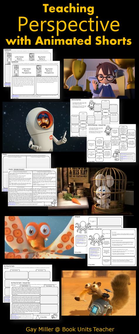 Free Printables to Use with Animated Shorts (Perspective) Teaching Perspective, Authors Perspective, Perspective Lessons, Reader Response, Teaching Language, 6th Grade Reading, Teach Reading, Social Thinking, 5th Grade Reading