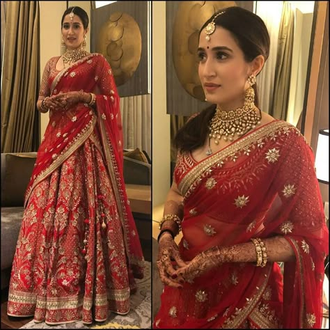 The 'Less Is More' Bridal Looks Of Actress Sagarika Ghatge Is An Inspiration To All Brides-To-Be Sagarika Ghatge, Indian Bride Outfits, Lehnga Dress, Bridal Lehenga Collection, Anita Dongre, Designer Bridal Lehenga, Indian Bridal Lehenga, Big Fat Indian Wedding, Red Lehenga