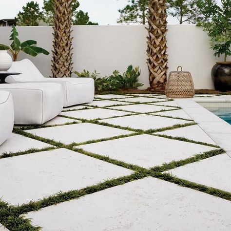 PEACOCK PAVERS on Instagram: “@peacockpavers Rice White large format 3’X3’ handcrafted concrete pavers are perfect for this pool surround in @rosemary_beachfl Built by…” Large Concrete Pavers, Peacock Pavers, Large Pavers, Garden Pavers, Pool Pavers, Paver Designs, Pavers Backyard, Concrete Patio Designs, Natural Stone Pavers