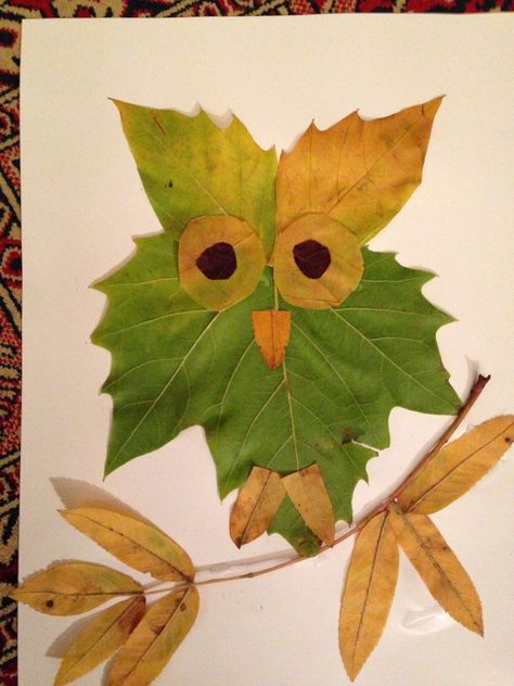 Bringing in items from nature such as leaves, rocks, sticks, flowers, etc, can be used around the classroom for display or from science and art projects. Autumn Leaves Craft, Leaf Collage, Leaf Animals, Leaf Crafts, Autumn Crafts, Fall Crafts For Kids, Kindergarten Art, Childrens Crafts, Nature Crafts