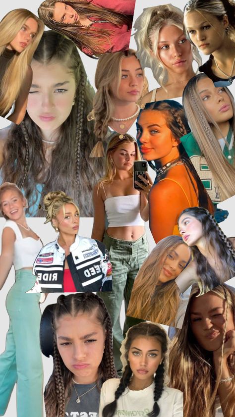 These girls are so pretty so i collages them Hairstyle Collage, Festival Hair Braids, Sweet 16 Hairstyles, Super Cute Hairstyles, Preppy Hairstyles, Cute Hairstyles For School, Hair Guide, Hair Stylies, Hot Hair Styles