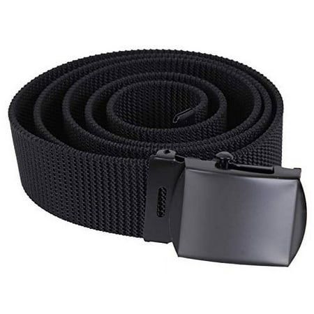 Black Nylon Web Belt (Black Buckle) - Made From 100% Nylon Material. Width: 1 1/4". Black Metal Buckle with Black Tip. (44 INCHES) Size: 44_inch.  Color: Multicolor.  Gender: male.  Age Group: adult. 2000s Fashion Women, Style Web, Web Belt, Canvas Shopping Bag, Belt Black, Zipper Wallet, 2000s Fashion, Black Nylon, Black Nylons