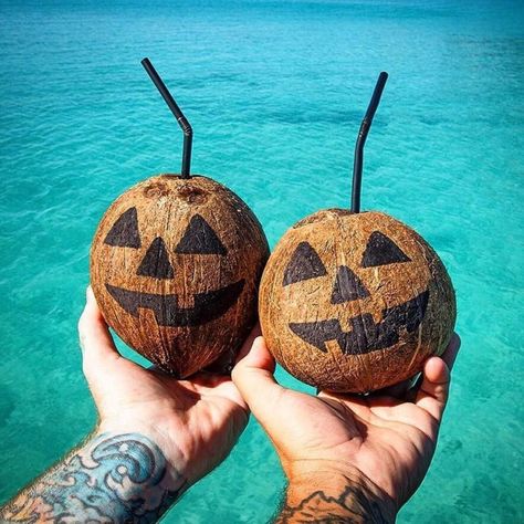 37 Whimsy And Bold Tropical Halloween Ideas Tropical Halloween, Emo Decor, Halloween Greetings, Tiki Room, Tiki Party, Easy Halloween Costumes, Spooky Decor, Luau Party, Halloween Birthday