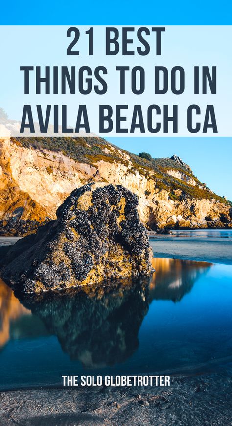 There are many incredible things to do in Avila Beach,near San Luis Obispo.One of the most beautiful coastal towns in California,Avila Beach is home to the craggy bluffs,and wild sea and packed with activities for people of all ages.Having been to the busier and crowded SLO and Pismo Beach,Avila Beach is surprisingly still serene and is one of my favourite beach towns in California.Whether looking for a beach getaway or a fun weekend,check this post fo the best things to do in Avila Beach,CA. Things To Do In San Luis Obispo Ca, Avila Beach California, Airstream Living, Wild Sea, Camping Usa, Avila Beach, Long Weekend Getaways, Beach Weekend, Beach Towns