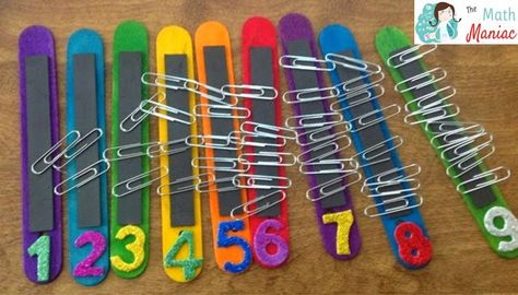 Activities for ages 3 to 8. We love craft stick activities. They’re low prep, hands-on and creative. Whether you’re looking for simple math games, craft projects, reading activities or even science experiments, these 25 craft stick activities have you covered. Who knew there were so many awesome ways to use a simple pack of craft sticks?! Math Activities Practice … Prek Math, Numbers Preschool, Math Numbers, Wrist Game, Math Practices, Math Concepts, Preschool Math, Math Center, Preschool Classroom