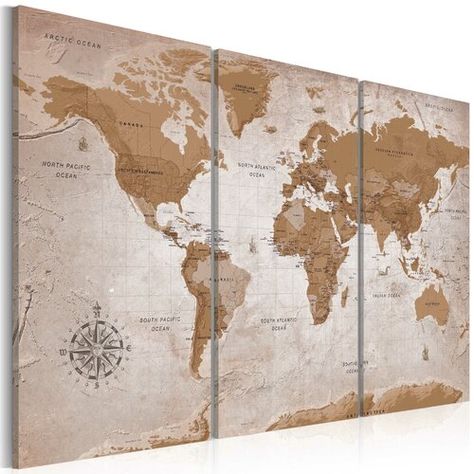 'Vintage Map: Oriental Travels' Graphic Art Multi-Piece Image on Wrapped Canvas East Urban Home Size: 80 cm H  x  120 cm W