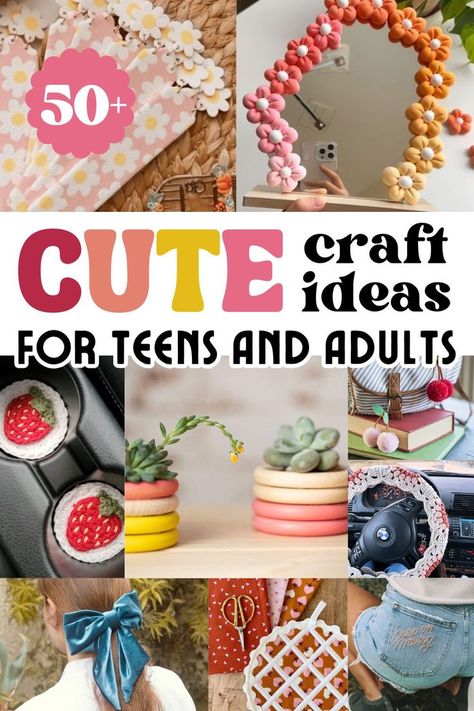 Cute Craft Ideas for Adults Craft Ideas For Teens, Cute Craft Ideas, Fun Crafts For Teens, Diy Projects For Adults, Easy Crafts For Teens, Summertime Crafts, Diy Summer Crafts, Arts And Crafts For Teens