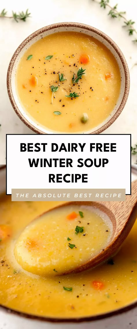 Image for Best Dairy Free Winter Soup Recipe Lactose Intolerant Soup Recipes, Soup Recipes Non Dairy, Non Dairy Soup Recipes, Soup Recipes No Dairy, Dairy Free Soup Recipes, Dairy Free Soups, Dairy Free Potato Soup, Dairy Free Soup Recipe, Healthy Soups And Stews