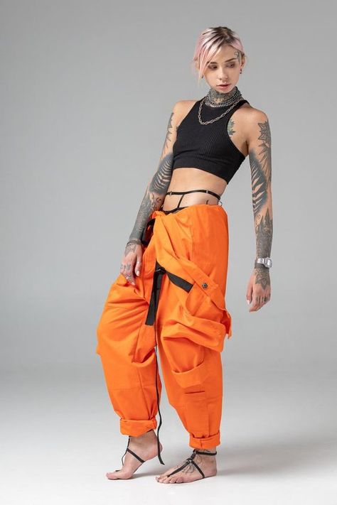 etsy.com Women one piece jumpsuit, mechanic orange overalls, adult romper, urban street style, futuristic flight workwear, A0160 Future Fashion Male, Overalls Adult, Orange Overalls, Mode Poses, Pilot Costume, Orange One Piece, Coverall Jumpsuit, Odd Future, Cyberpunk Fashion