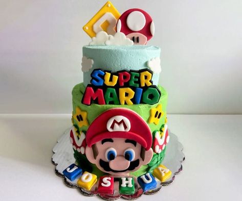 Luigi Cake, Nintendo Cake, Mario Birthday Cake, Mario Bros Cake, Mushroom Cake, Super Mario Cake, Mario Cake, Mario Bros Birthday, Mario Bros Party