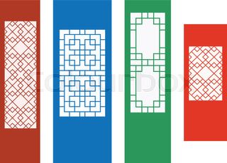 Korean ornament for wall, and window in flat Korean Ornament, Lattice Window, Shape Vector, Chinese Pattern, Frame Vector, Korean Design, Vector Online, Chinese Patterns, Korean Traditional