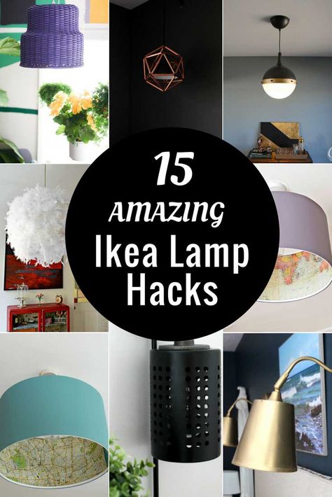 Hopefully, you will find inspiration to create unique and affordable lighting for your home with 15 of the best and cleverest Ikea Lamp Hacks. Ikea Lamp Hack, Ikea Floor Lamp, Ikea Lighting, Floor Lamp Shade, Eco Furniture, Designer Lighting, Ikea Lamp, Affordable Lighting, Decor Ikea