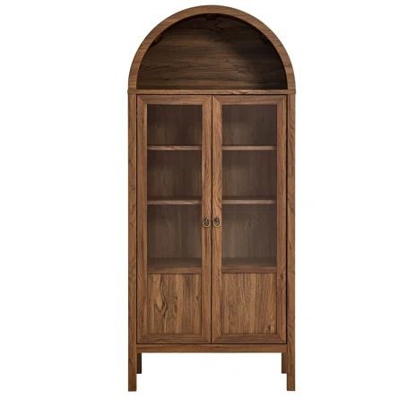 Modway Tessa Arched Display Cabinet | Wayfair Arched Display Cabinet, Room Bookshelf, Flexible Display, Dining Room Cabinet, Concealed Storage, Room Cabinet, Floor Remodel, Arched Doors, China Display