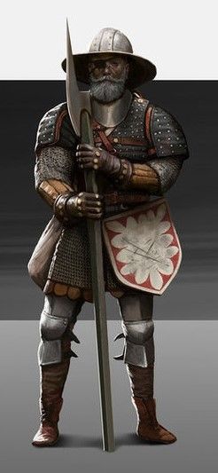 Town Guard, Medieval Mercenary, Medieval Soldier, Rpg Npc, Warhammer Fantasy Roleplay, Fantasy Role Playing, Medieval Armor, Rpg Characters, Fantasy Armor